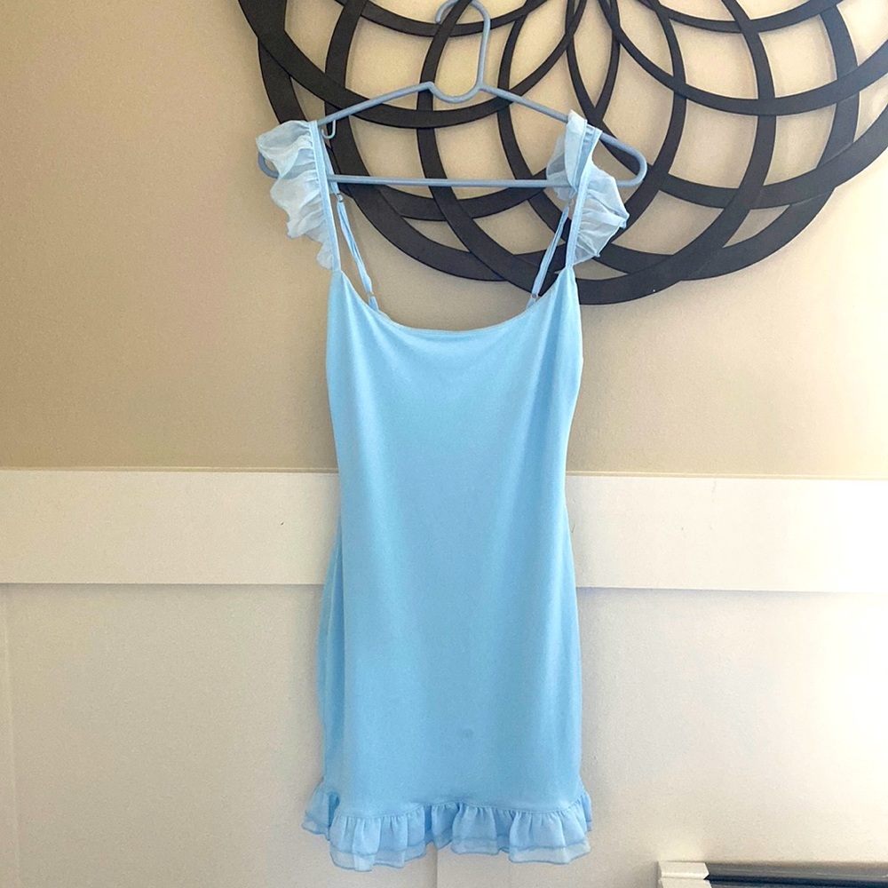 Brand new does not fit. Sky blue Lucy in the Sky dress.